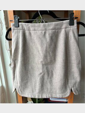 J. Crew Beige Wool Skirttail Mini Skirt - Size 00